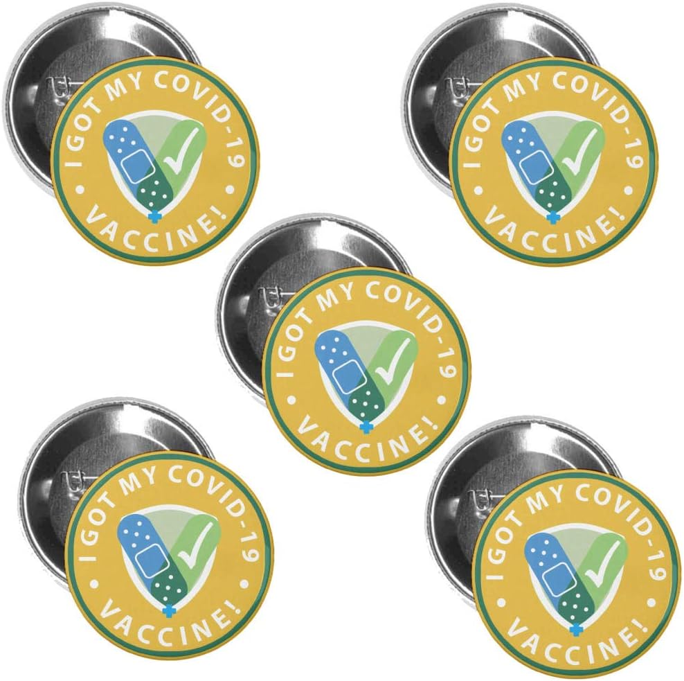 Coronavirus vaccination shot button badgecovid19 vaccine recipient