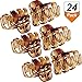 24 Pcs Octopus Mini Jaw Clips 1.2 Inch Small Hair Claw Clips No-slip Grip for Women Girls(Brown)