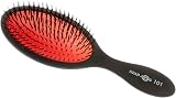 Head Jog 101 Bristle Paddle Brush Red Black Nylon Cushion for Blow Drying view 2