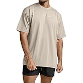 YawYews Men’s Fashion Athletic T-Shirts Short Sleeve Casual Tee Plain Loose Workout Gym Streetwear Shirts