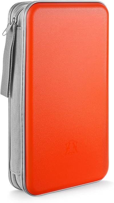 LIOVODE 96 Capacity CD Case Holder Storage Organizer Orange