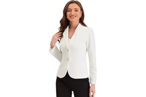 Allegra K Women's Work Office Blazer Stretch Lapel Collar Long Sleeve Jacket Suit Blazer