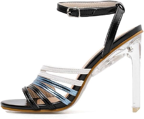 black perspex sandals