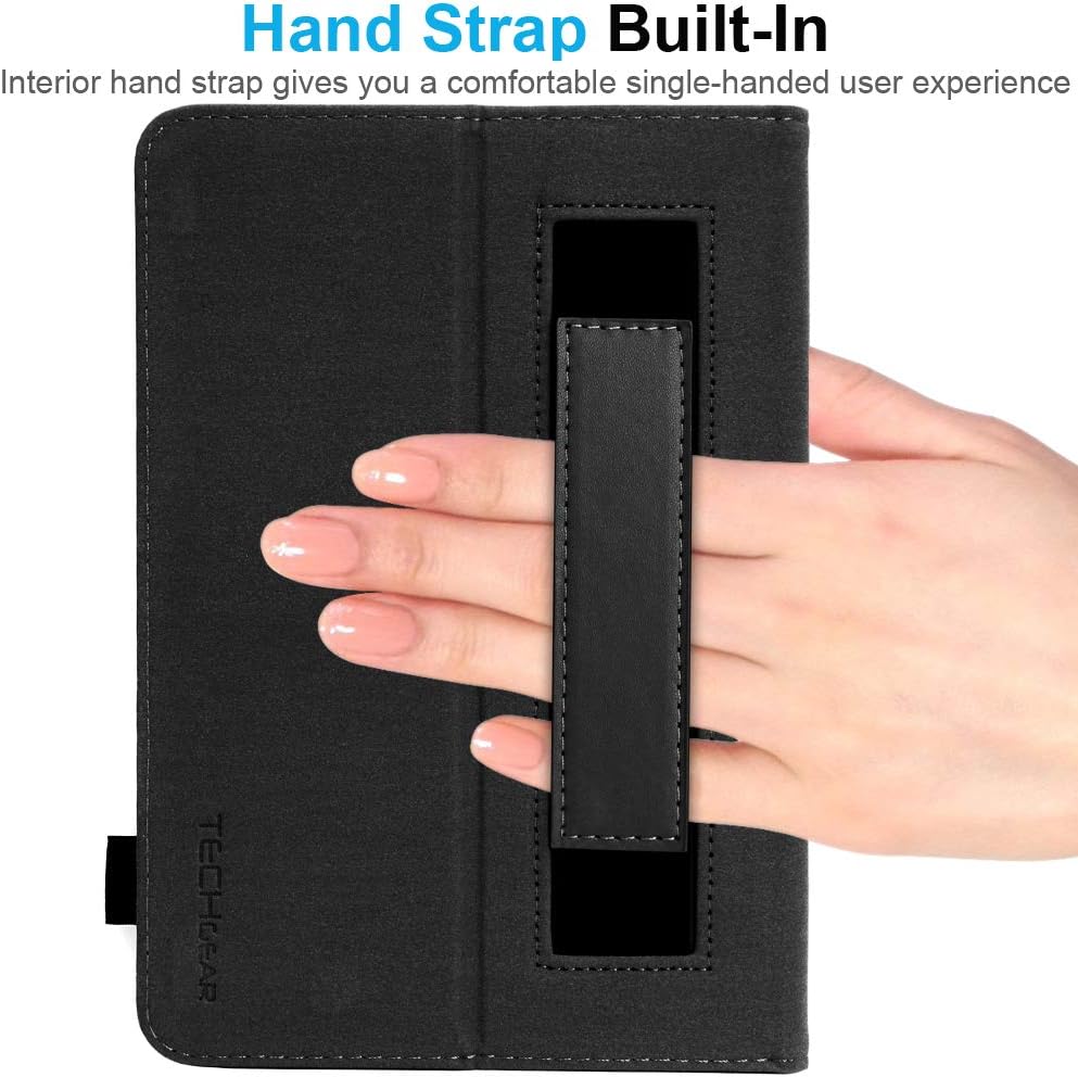 TECHGEAR Leather Case for Samsung Galaxy Tab A7 10.4" (SM-T500 / T503 / T505 / T509) Premium PU Leather Slim Folio Stand Smart Case Cover with Hand Strap - Image 5