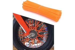 LQMY,.LTD 72 Pcs Motorcycle Motocross Dirt Bike Spoke Skins For 8-21 rims Wheel RIM Spoke Covers Protect For KTM All 65-500cc SX SX-F EX EXC-F SIXDAY 950 990 1190 Adventure gas gas F800gs F1200gs(Orange)