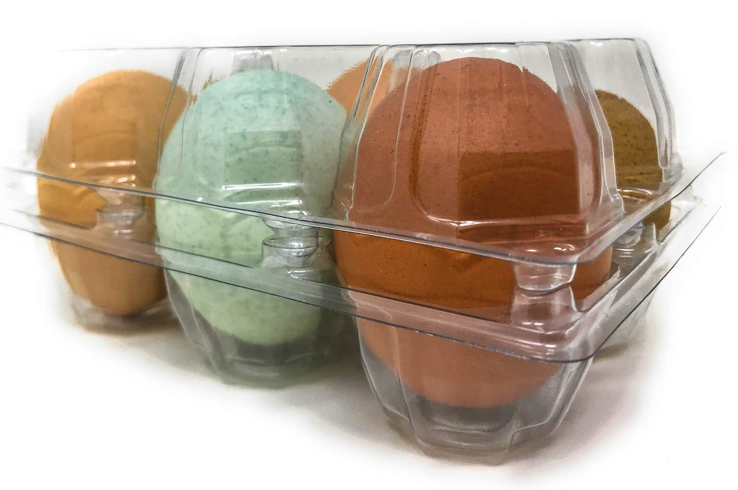 12 Pack Premium Clear Plastic Reusable Half Dozen Egg Container Carton