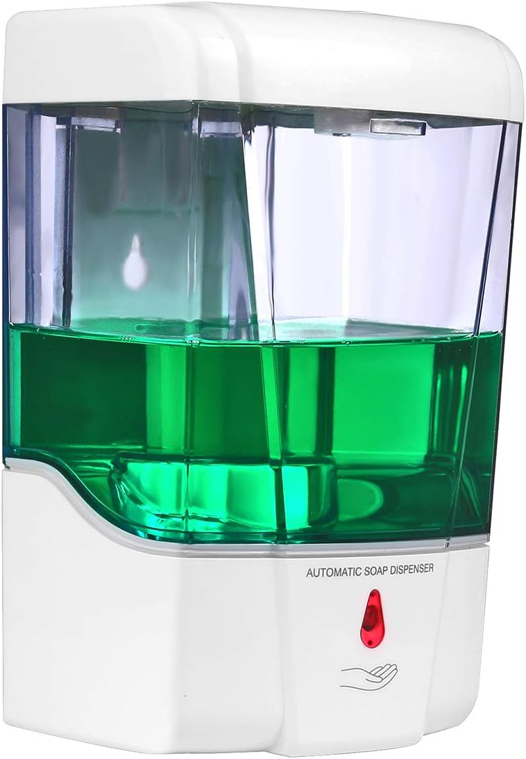 Automatic Soap Dispenser Sunsbell Wall-Mounted Sensor Soap Dispenser - Battery Powered Senor Pump for Kitchen/Bathroom (600ML-S01): Home & Kitchen