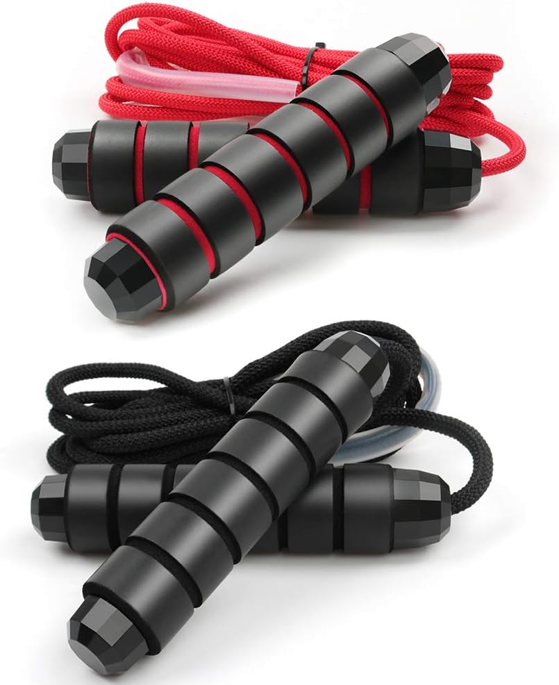 Baffsan Upgrade Jump Rope New Material Adjustable Rope Tangle - Free Ball Bearing Design with Anti - Slip Memory Foam Handle, Kids and Adults Skipping Rope for Speed Endurance Fitness Training