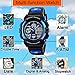 Kid Watch 50M Waterproof Sport LED Alarm Stopwatch Digital Child Quartz Wristwatch for Boy Girl Blue