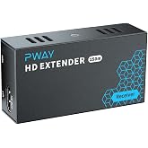 PWAY HDMI Extender 500ft RX Only, One to Many Over Gigabit Switch No Delay Over Cat5e/6, Search for B0C36WM1MZ to get the Set (TX + RX)