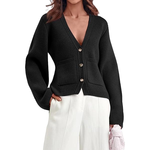 トップス ROUND NECK CARDIGAN /SLIM VNECK pullover Saodimallsu Womens V Neck Cardigan Sweaters Button Up