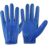 Men's Thin Unlined Blue Police, Pilot, Search Soft Leather Gloves
