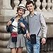 liangdongshop 5.8'' Water Resistant Oxford Waist Pack Phone Bag Crossbody Pouch(Black)