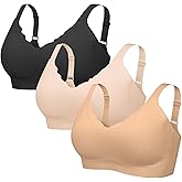 Wireless Bras for Women with Support, No Wire Push Up Bra, No Underwire Soft Padded Comfort Bralettes T-Shirt Everyday Bras