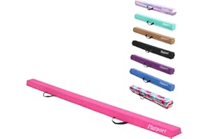 FBSPORT 8ft/6ft Balance Beam: Folding Floor Gymnastics Equipment for Kids Adults,Non Slip Rubber Base, Gymnastics Beam for Training, Practice, Physical Therapy and Professional Home Training