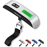 Luggage Scale, 110lb/50kg Portable Luggage Weight Scale, Silver | Unit Conversion,Automatic overload,Low battery warning mode
