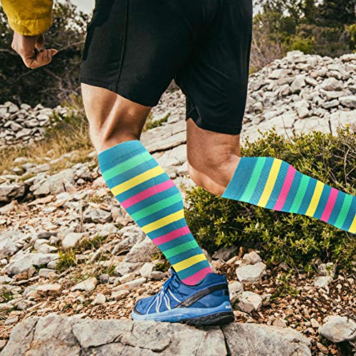 HLTPRO 20-30 mmHg Compression Socks Women & Men - Compression Stockings for Running, Nurse, Flight, Travel