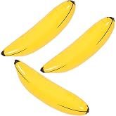VICASKY 3 Pack 26" Inflatable Banana PVC Props for Pool &amp; Party Games | Jumbo blow up banana balloon, bachelorette party decorations, toss game, yellow fruit photo props
