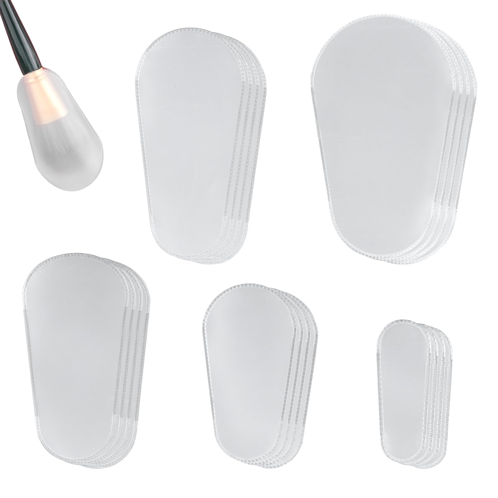 Photo 1 of 20pcs Makeup Brush Covers, 5 Sizes Clear Make up Brush Protective Protector Sleeves Dustproof Waterproof Cosmetic Brushes Guards Caps for Travel & Daily Storage Organizer