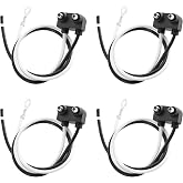 Oyviny 4PCS Truck Trailer 2 Wire Pigtail Harness 8.5" Long, Right Angle 2 Pin Trailer Light Connector Fits with 2" and 2.5" Side Marker/Clearance Light, 2-Wire Pigtail for Optronics Trailer Lights