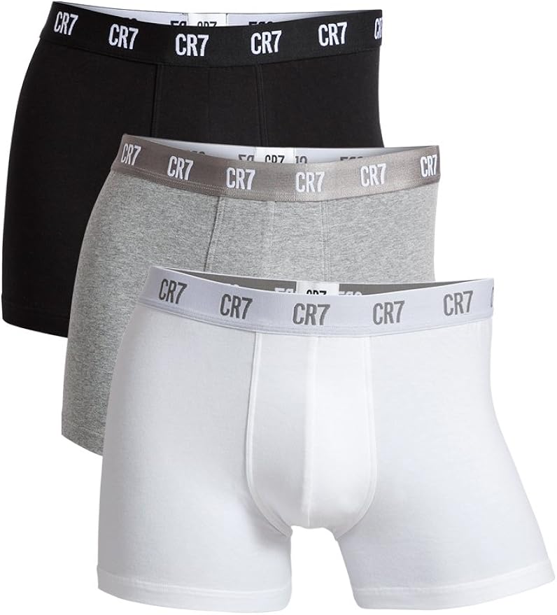 CR7 Cristiano Ronaldo Men's TightFit boxers Basic Trunks Pack of 3