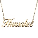 HUAN XUN Customized Custom Simple Any Name Necklace