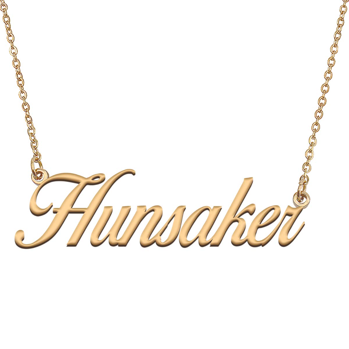 HUAN XUN Customized Custom Simple Any Name Necklace