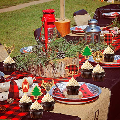 Lumberjack Baby Shower Party Decorations, It's A Boy Banner Buffalo