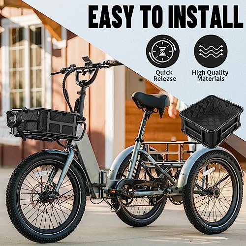 RAYMACE Bike Basket Liner & Cargo Net, Reusable Thickened Lining