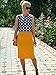 Persun Women Black Pencil Mid waist Knee length Skirt