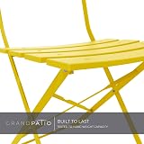 Grand patio Folding Bistro Set 3 Pieces Yellow Weather Resistant view 7