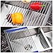 Land Rich Over the Sink Multipurpose 304 Stainless Steel and Silicone Roll-Up Dish Drying Rack (Large, Blue)