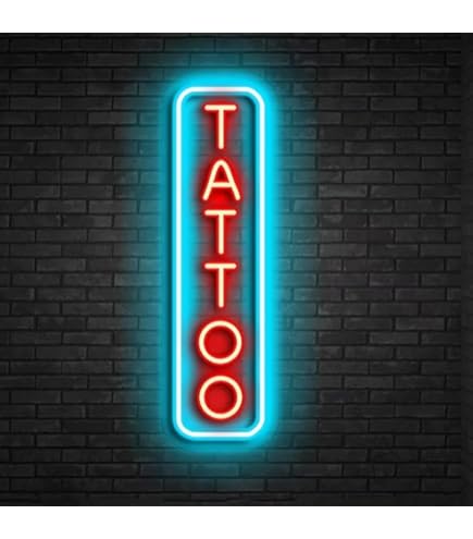 Vertical Tattoo Neon Sign - Large Size - 32