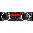 Single Din Car Stereo Bluetooth Hands Free Calling Car Audio Receivers,1 Din Car Radio 12V-24V with Two Built-in Speakers & M