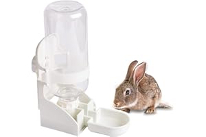 kathson Rabbit Water Bottle, 17oz Hanging Water Fountain Automatic Dispenser No Leak WaterFeeder for Bunny Chinchilla Guinea Pig Hedgehog Ferret