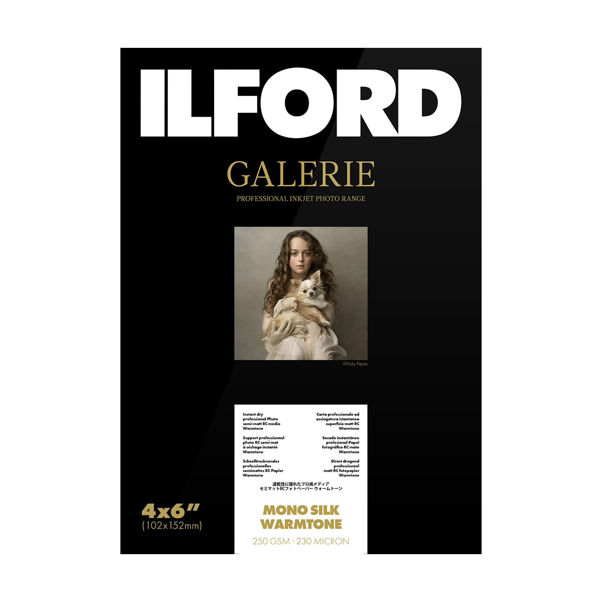 ILFORD Galerie Mono Silk Warm Tone 250 gsm 4 x 6 Inch - 102 mm x 152 mm 100 Sheets