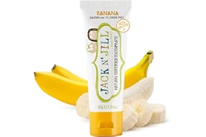 Jack N' Jill Natural Toothpaste for Baby and Infants - Fluoride Free Training Toothpaste, 40% Xylitol, BPA Free - Banana, 1.76 oz (Pack of 1)