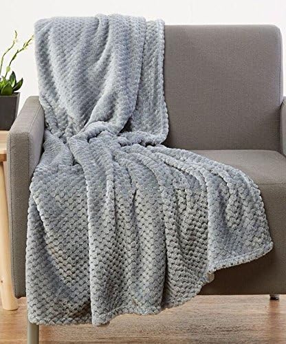 Luxurious Softness Extra Comfy Velvet Throw Blanket, 50x60 (Heather Grey)