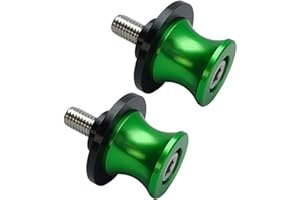 JCSUMRID 2pcs M8 X1.5 Motorcycle Swing Arm Spools Sliders CNC 8mm Swingarm Stand Screw Replacement for Ninja 650 400 1000 CBR1000RR CBR600RR GSXR750 GSXR1000 S1000RR Z900 ZX10R ZX6R（Green)