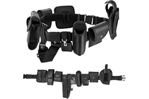 10 in 1 Tactical Duty Belt, Modular Equipment System Police Security Military Adjustable Utility Molded Duty Belts with Pouch