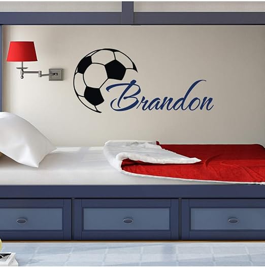 GCXZZ Cool Football Boys Name Tatuajes De Pared con Balón De ...