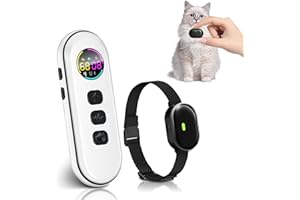 CHUPOLIK Ultra-Small Cat Shock Collar, Ultra-Light & Thin Cat Training Collar with 1300ft Remote, Tailored for Cats & Small Dogs, 198-Level Precise Control, Waterproof, Rechargeable (Black)