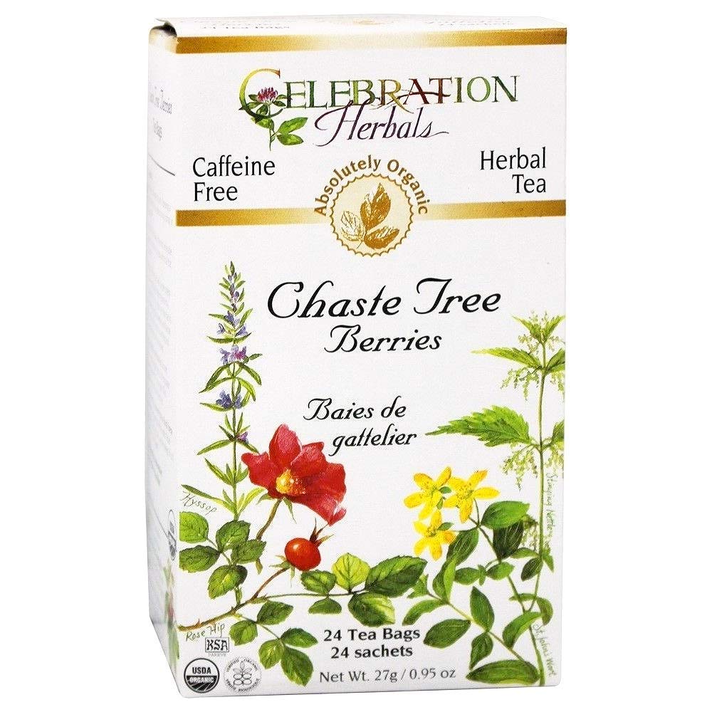 Celebration Herbals, Herbal Tea, Chaste Tree Berries, Caffeine Free, 24