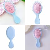 Elgbiaoxi Mini Travel Detangler Brush Anti-Static Small Oval Wet Dry Hair Brush view 4