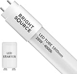 Bright Source 6ft LED T8 Tube 28W 2520lm 4000K Cool White Replacement