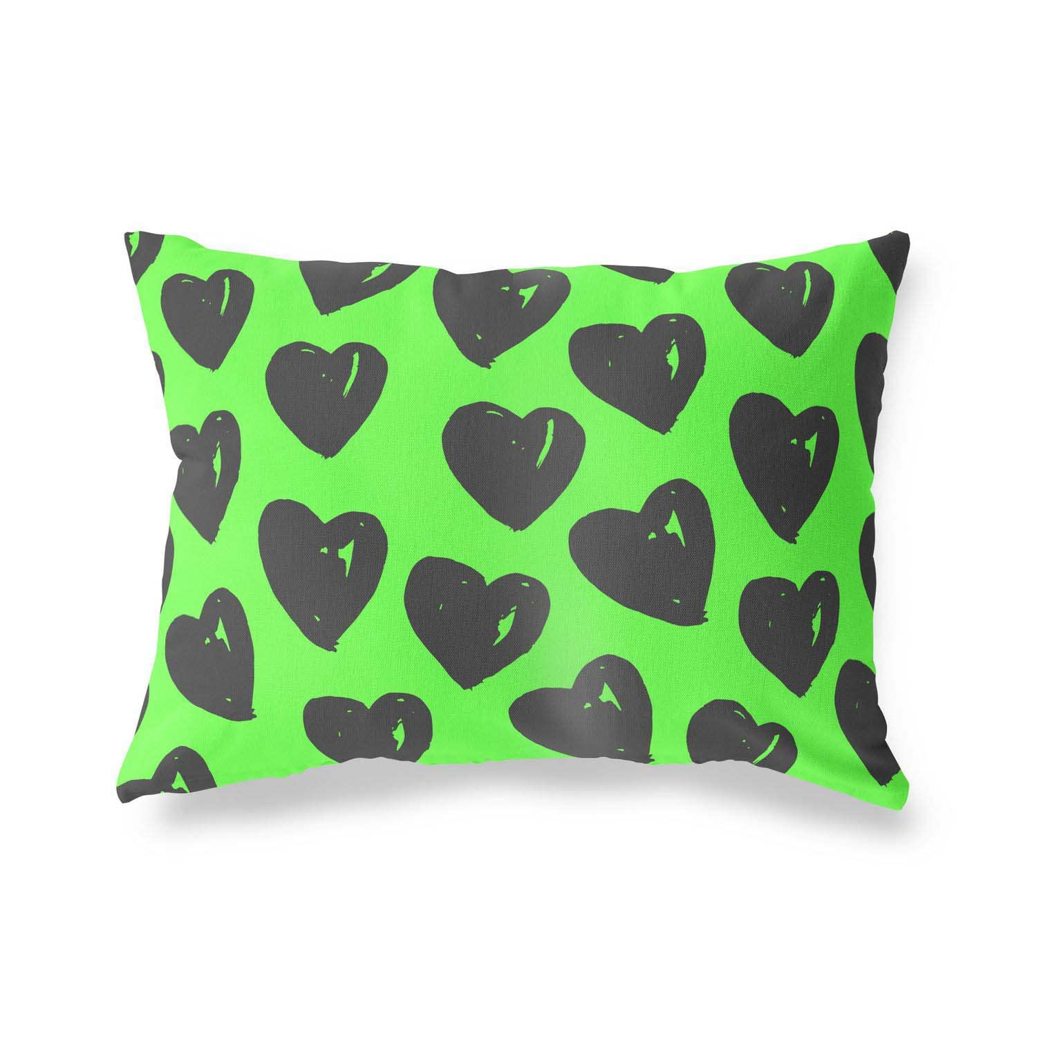 BonaMaison Decorative Cushion Cover, Neon Green Fume Throw Pillow Covers, Home Decorative Pillowcases for Livingroom, Sofa, Bedroom, Size: 45X60 Cm - Designed and Manufactured in Turkey