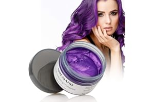 Natural Purple Hair Wax,EFLY 4.23 oz-Disposable Purple Ash DIY Hairstyle Colors Hair Wax, for Party Cosplay Easy Cleaning (1, Purple)