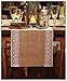 DOTHOUSE Lace Burlap Table Runners- 12 X 108 Inches Natural Jute Table Runner,Rustic Table Runners For Shabby Chic Wedding Party,Indoor and Outdoor Events