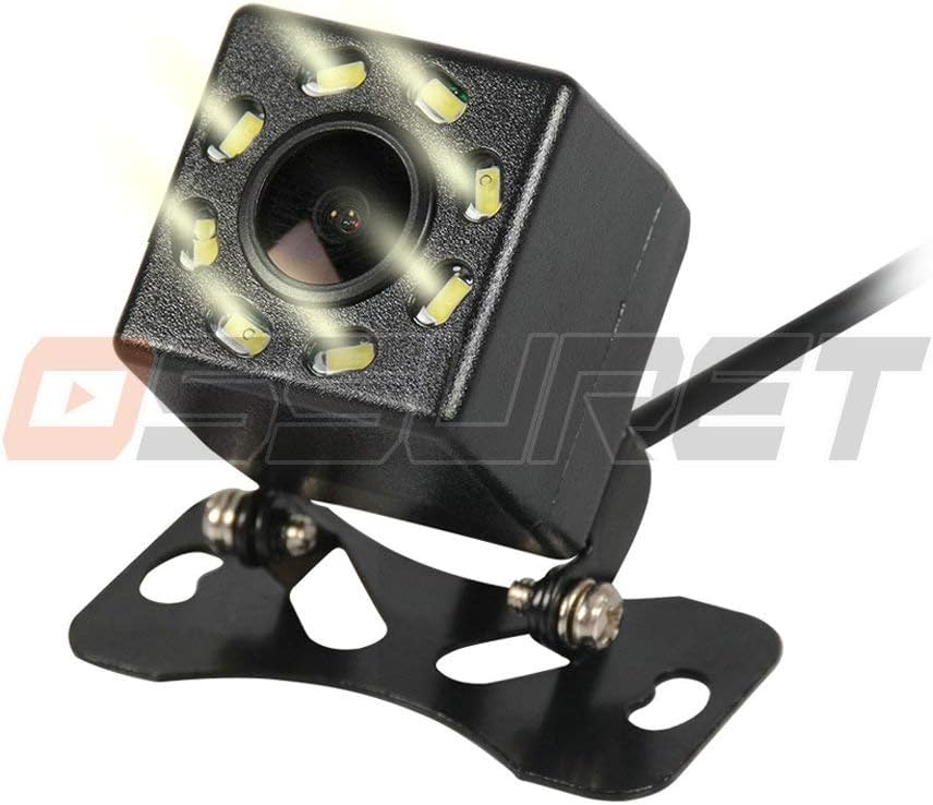 hizpoReverse Camera High Definition Backup Camera Color Wide Viewing Angle Universal Waterproof Car Rear View License Plate Backup Camera