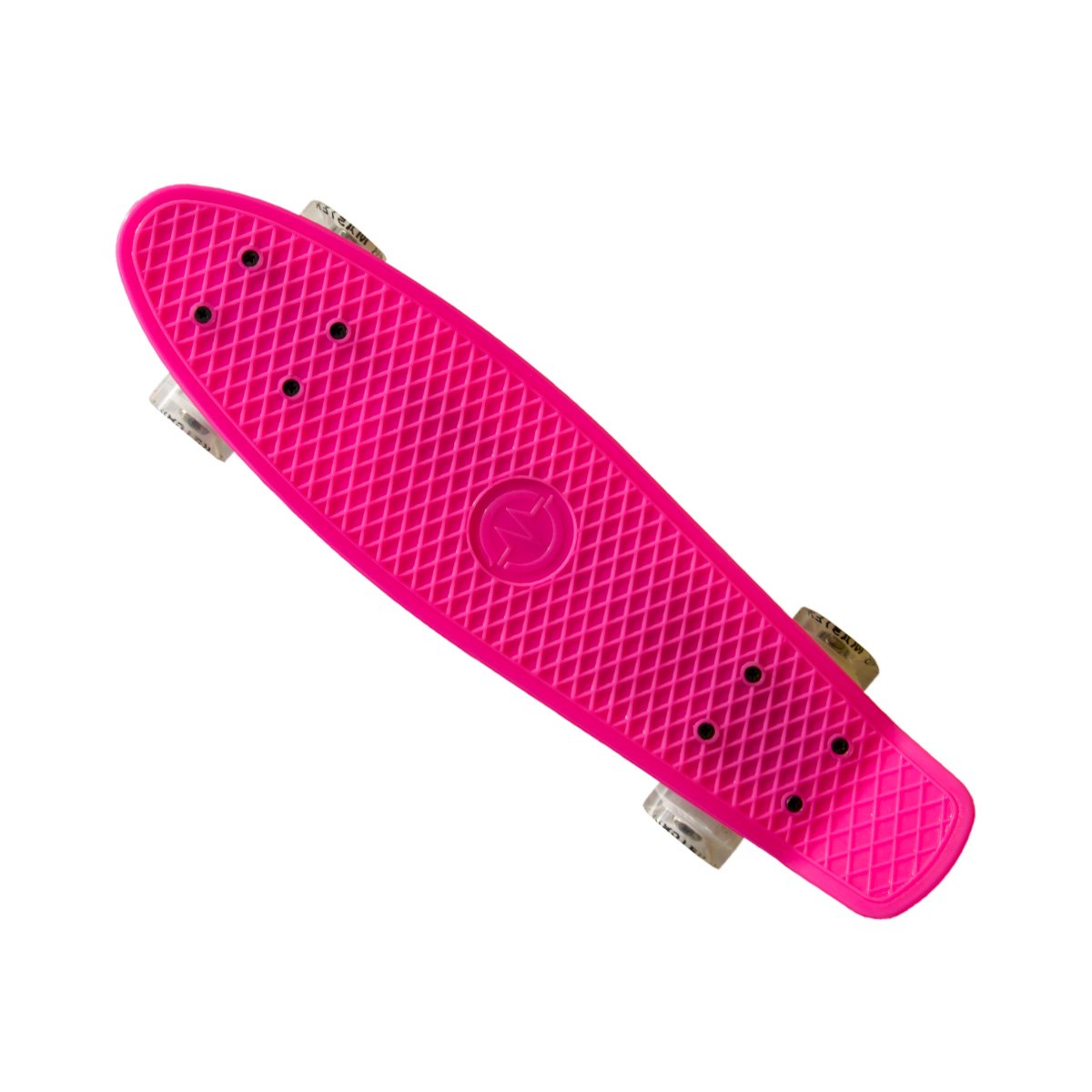 Master Plastic Picture with Illuminated Wheels Mini Cruiser Skateboard, Unisex, MAS-B097-pink, pink, One Size